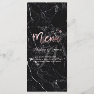 PixDezines Faux Rose Gold/Marble/Menu Menu