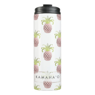 PixDezines Faux Rose Gold Pineapples Thermal Tumbler