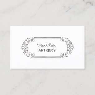 PixDezines faux silver antique scrolls/diy colour Business Card