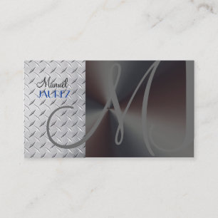 PixDezines faux steel plate/diy fonts Business Card