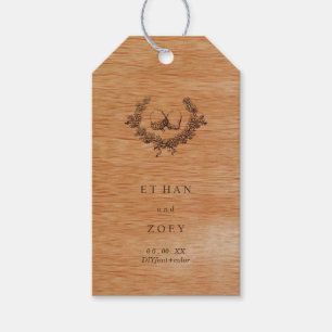PixDezines Faux Wood/Acorns Gift Tags