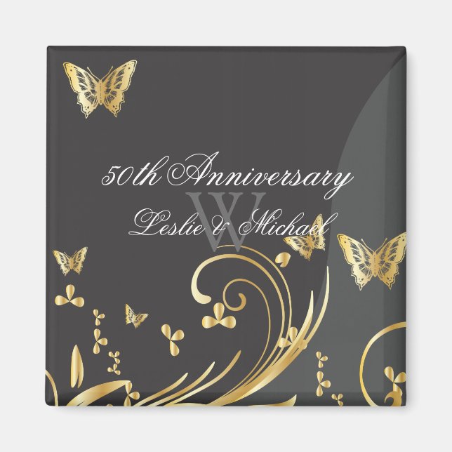 PixDezines filigree swirls+butterflies/diy fonts Magnet (Front)