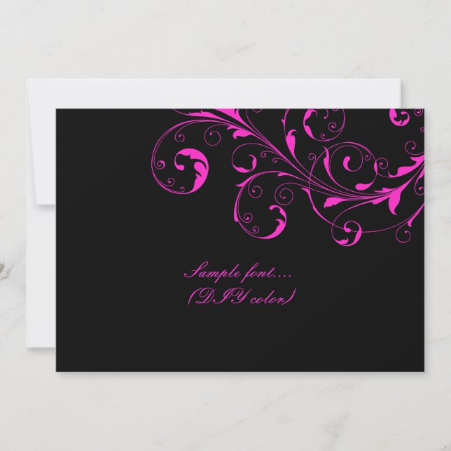 PixDezines filigree swirls/diy background colour Invitation (Front)
