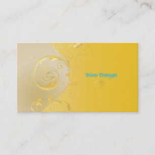 PixDezines Filigree+swirls/gold+yellow/DIY Business Card