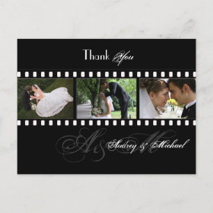 PixDezines FILMSTRIP WEDDING PHOTOS THANK YOU Postcard
