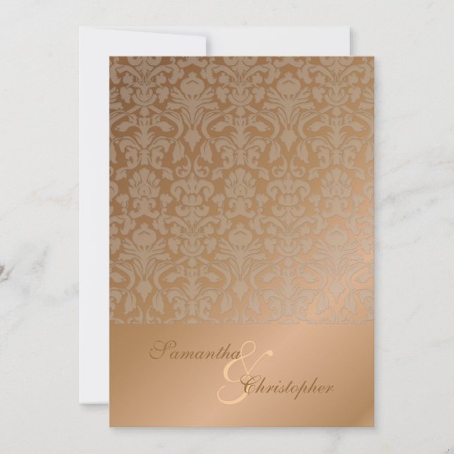 PixDezines Flora Damask Wedding Invitations (Front)