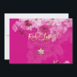 PixDezines Floral Watercolor Bat Mitzvah Invitation<br><div class="desc">PixDezines Bat Mitzvah floral digital watercolor of dark pink cherry blossoms with rose gold star of david. DIY for any event. DIY background.. our dynamic design allows you to edit all elements. Click "customise it" button to edit images, rotate and add text / monogram. To view more of our floral,...</div>
