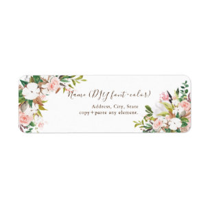 PixDezines Floral Watercolor, Cotton, Blush Roses