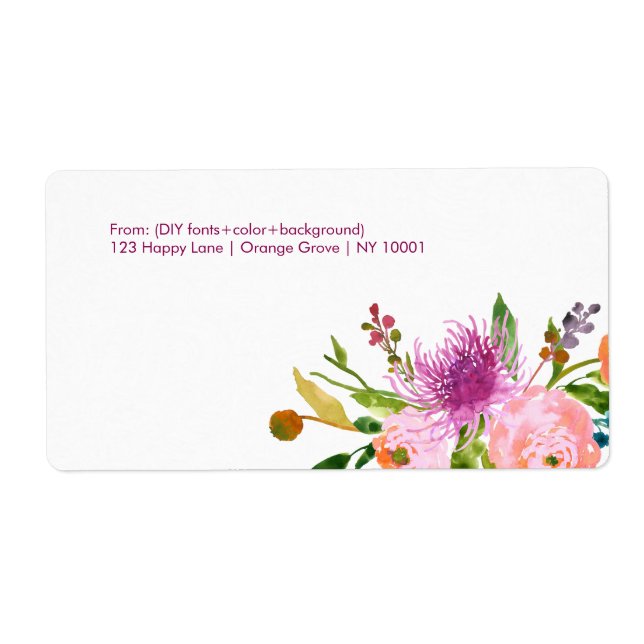 PixDezines floral watercolor/ranunculus/DIYcolor (Front)