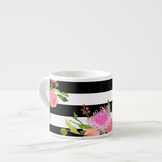 PixDezines floral/watercolor/ranunculus Espresso Cup (Front Left)