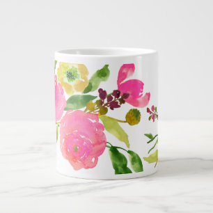 PixDezines floral/watercolor/ranunculus Large Coffee Mug