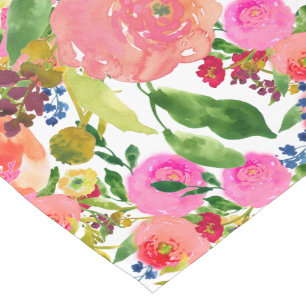 PixDezines Floral/Watercolor/Ranunculus Short Table Runner