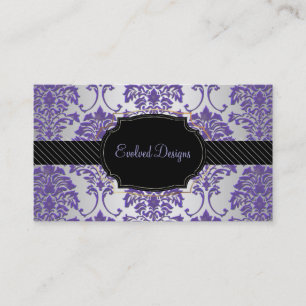 PixDezines florentius damask/purple Business Card