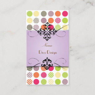 PixDezines Funky Polka dots   DIY background colou Business Card