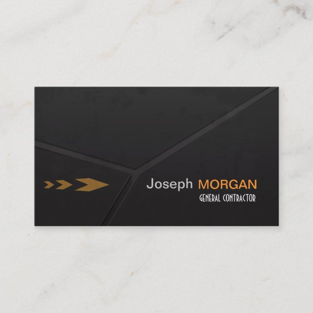 PixDezines General Contractor Business Card (Front)