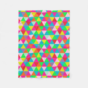 PixDezines geometric/neon colours/ Fleece Blanket