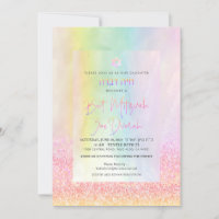 PixDezines Glitter Cotton Candy Bat Mitzvah