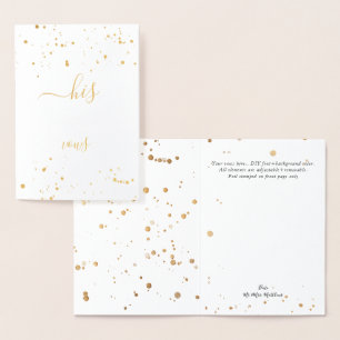 PixDezines Gold Foil Calligraphy His Vows Card