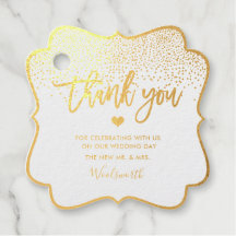 PixDezines Gold Foil Confetti Modern Script