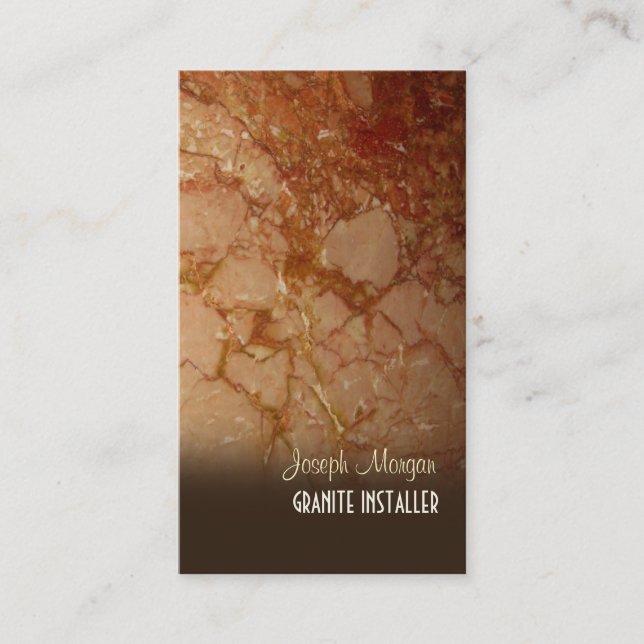 PixDezines Granite, stone workers business cards (Front)