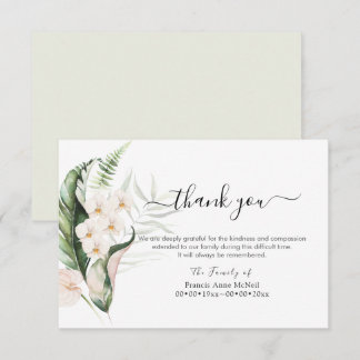 PixDezines Greenery Bereavement Thank You Invitation