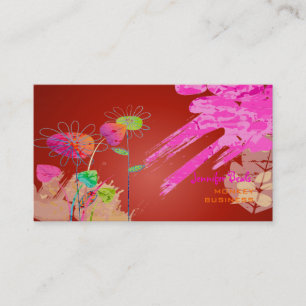 PixDezines Grunge Floral ♥♥♥♥ Business Card