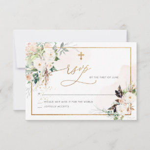 PixDezines H2 Blush Roses RSVP Thank You Card