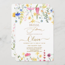 PixDezines H2 Delicate Wild Flowers Bridal Shower