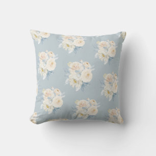 PixDezines H2 Dusty Blue Roses Cushion