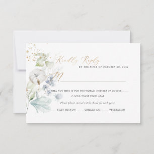 PixDezines H2 Dusty Blue Winter Cotton RSVP Cards