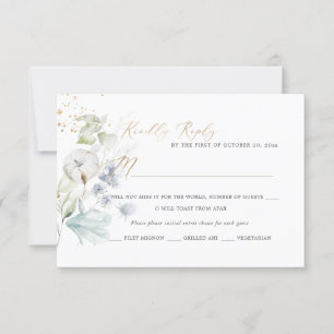 PixDezines H2 Dusty Blue Winter Cotton RSVP Cards