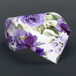 PixDezines H2 Flowers Violet Lavender Purple Roses Tie<br><div class="desc">PixDezines floral watercolor neck tie,  violet and lavender purple roses and peony.  This is an adjustable tiled image,  you can rearrange and size the pattern as you wish.  It is a DIY background colour.

 Copyright © 2011-2021 PixDezines™.</div>