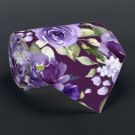 PixDezines H2 Flowers Violet Lavender Purple Roses Tie<br><div class="desc">PixDezines floral watercolor neck tie,  violet and lavender purple roses and peony.  This is an adjustable tiled image,  you can rearrange and size the pattern as you wish.  It is a DIY background colour.

 Copyright © 2011-2021 PixDezines™.</div>