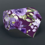PixDezines H2 Flowers Violet Lavender Purple Roses Tie<br><div class="desc">PixDezines floral watercolor neck tie,  violet and lavender purple roses and peony.  This is an adjustable tiled image,  you can rearrange and size the pattern as you wish.  It is a DIY background colour.

 Copyright © 2011-2021 PixDezines™.</div>