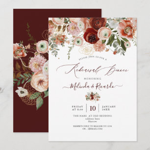 PixDezines H2 Marsala Autumn Botanical Invitation