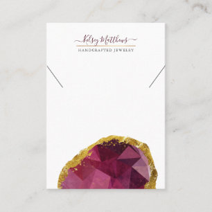 PixDezines H2 Quartz Crystal Garnet Red Business C Card