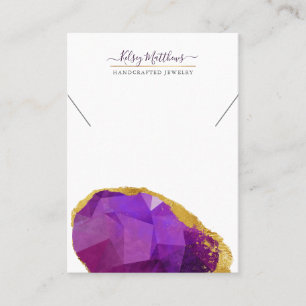 PixDezines H2 Quartz Crystal Rhodolite Garnet Business Card