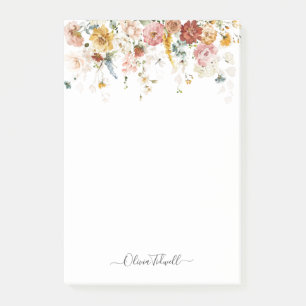 PixDezines H2 Rustic Fall Garden Flowers Post-it Notes