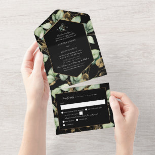 PixDezines H2 Rustic Gum Eucalyptus w/ RSVP All In One Invitation