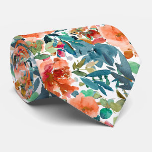 PixDezines H2 Summer Flowers Bright Hues Tie
