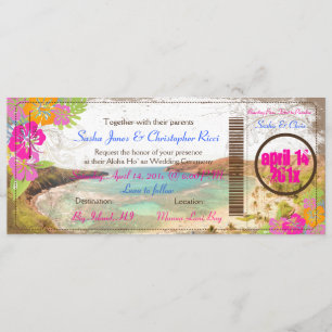 PixDezines hanauma bay/vintage boarding pass Invitation