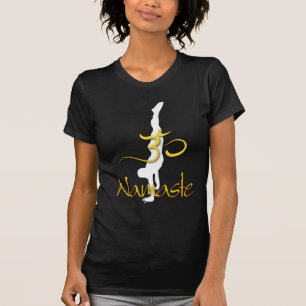 PixDezines Handstand Pose/Namaste/Om T-Shirt