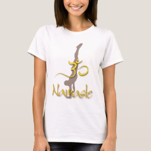 PixDezines Handstand Pose/Namaste/Om T-Shirt