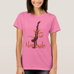 PixDezines Handstand Pose/Namaste/Om T-Shirt