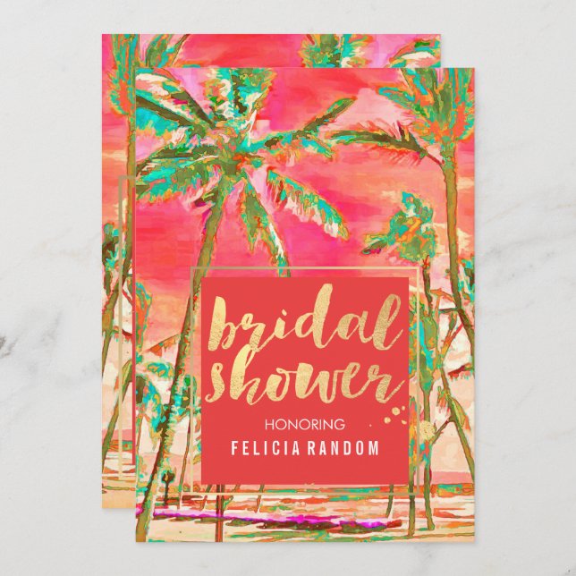 PixDezines Hawaii/Beach/Bridal Shower Invitation (Front/Back)