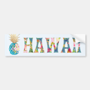 PixDezines Hawaii Pineapple Bumper Sticker