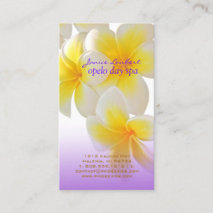 PixDezines Hawaii Plumeria Business Card