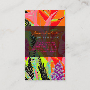 PixDezines Hawaiian Jungle 3 - custom background Business Card