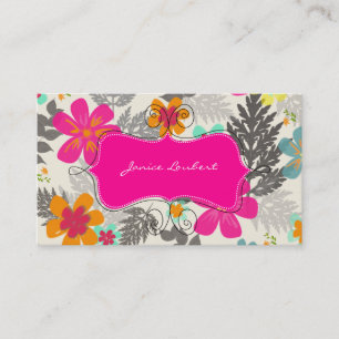 PixDezines Hawaiian Jungle/Custom Background Business Card