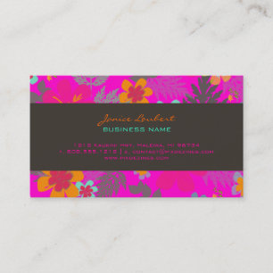 PixDezines Hawaiian Jungle/Custom Background Business Card